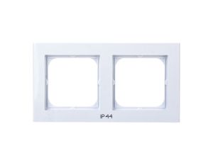 SONATA Ramka podwójna do łączników IP44 biała RH-2R/00