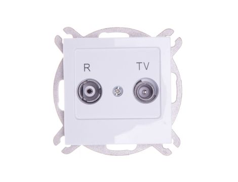 AS Gniazdo antenowe RTV przelotowe 10dB białe GPA-10GP/m/00