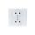 AS Gniazdo podwójne z/u białe GP-2GZ/00
