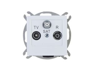 AS Gniazdo antenowe RTV-SAT końcowe białe GPA-GS/m/00