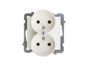 SONATA Gniazdo podwójne z/u ecru GP-2RRZ/m/27