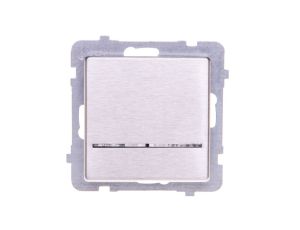 SONATA Łącznik pojedynczy z podświetleniem stal inox ŁP-1RMS/m/37