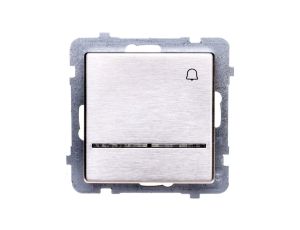 SONATA Przycisk /dzwonek/ z podświetleniem stal inox ŁP-6RMS/m/37