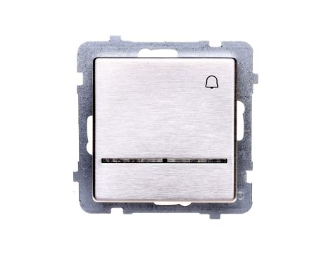 SONATA Przycisk /dzwonek/ z podświetleniem stal inox ŁP-6RMS/m/37