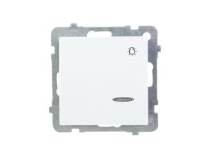 AS Przycisk /światło/ z podświetleniem biały ŁP-5GS/m/00