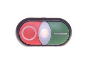 Napęd przycisku podwójny zielony/czerwony /O-I/ z podświetleniem z samopowrotem M22S-DDL-GR-X1/X0 216701