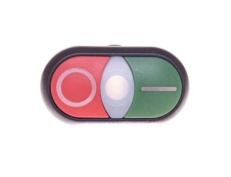 Napęd przycisku podwójny zielony/czerwony /O-I/ z podświetleniem z samopowrotem M22S-DDL-GR-X1/X0 216701