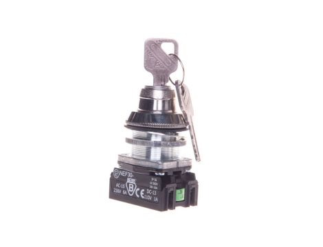 Przycisk sterowniczy 30mm z kluczem bez samopowrotu 2Z NEF30-B2X W0-NEF30-B 2X