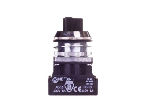 Przełącznik 2 położeniowy pokrętło 30mm czarny 2Z bez samopowrotu W0-NEF30-TPA 2X S