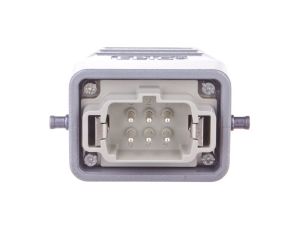 Zestaw kompletny 6+PE stykowy męski /obudowa wtyczki + wkład/ KIT H-BE 6 SS TG M20 75009635