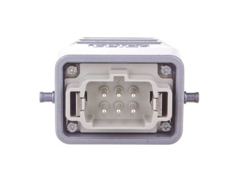 Zestaw kompletny 6+PE stykowy męski /obudowa wtyczki + wkład/ KIT H-BE 6 SS TG M20 75009635