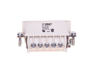Wkład złącza 10P+PE męski 16A 250V EPIC H-A 10 SS 10440000