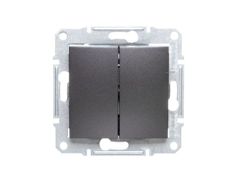 SEDNA Łącznik schodowy podwójny 10AX grafitowy IP20 SDN0600170