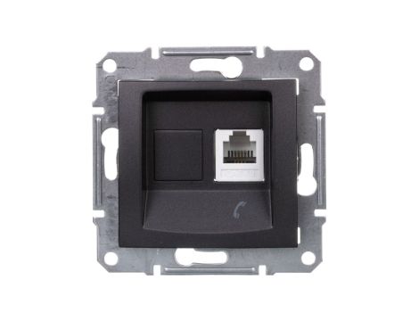 SEDNA Gniazdo telefoniczne pojedyncze RJ11 grafitowe SDN4101170