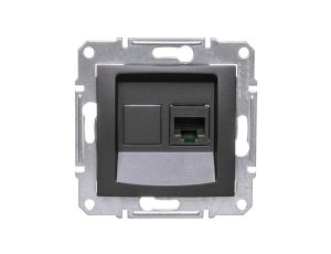 SEDNA Gniazdo komputerowe pojedyncze RJ45 kat.6 UTP grafitowe SDN4700170