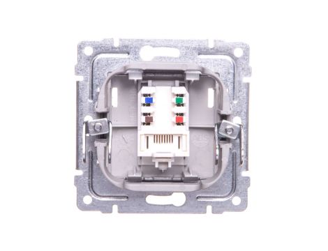 VENA Gniazdo komputerowe pojedyncze RJ45 kat.5e nieekranowane aluminium 514065