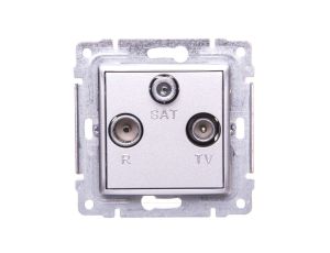 VENA Gniazdo antenowe RTV/SAT końcowe aluminium 514076
