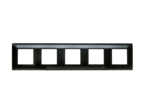 DANTE Ramka pięciokrotna tworzywo lakierowane CZARNY 450985