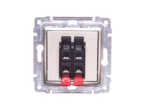 VENA Gniazdo głośnikowe podwójne satyna 515071