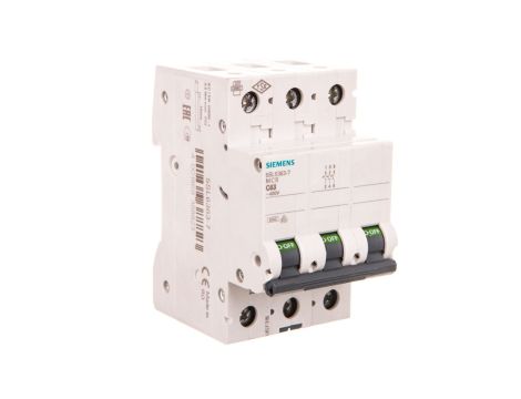 Wyłącznik nadprądowy 3P C 63A 6kA AC 5SL6363-7
