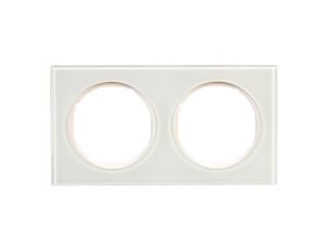 Berker R.3 Ramka podwójna szkło hartowane białe 10122209
