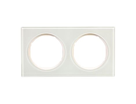Berker R.3 Ramka podwójna szkło hartowane białe 10122209