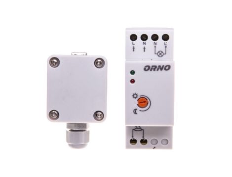 Czujnik zmierzchowy na szynę DIN z zewnętrzną sondą w puszce 3000W 2-100lx IP65 / IP20 OR-CR-231