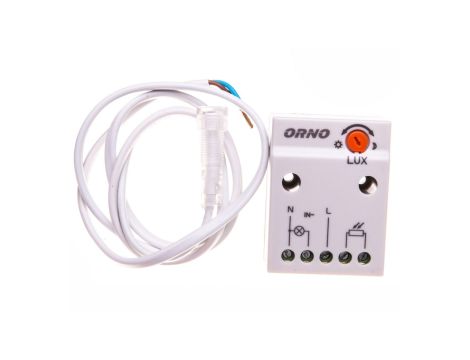 Czujnik zmierzchowy z zewnętrzną sondą 2300W 2-100lx IP65/IP20 biały OR-CR-233