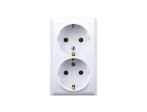 BIS Gniazdo podwójne z/u Schuko białe GN-2BS/00