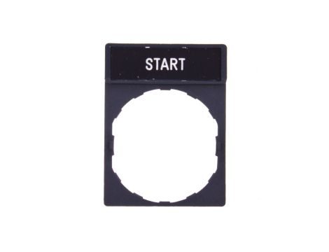 Szyld opisowy 30x40mm z etykietą 8x27mm START ZBY2303
