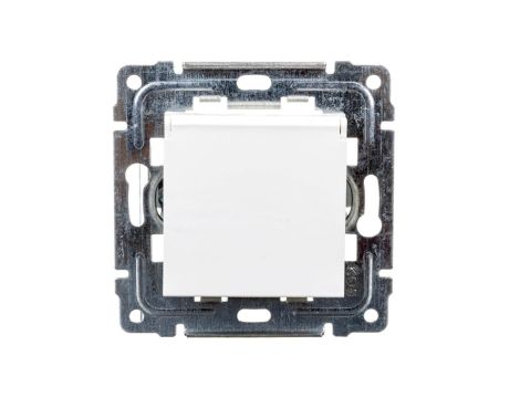 DANTE Gniazdo bryzgoszczelne z/u z przesłonami klapka transparentna białe 450439