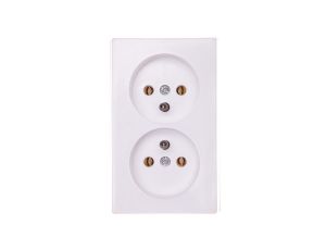 KAPPA Gniazdo podwójne z/u białe GW-2KZ/00