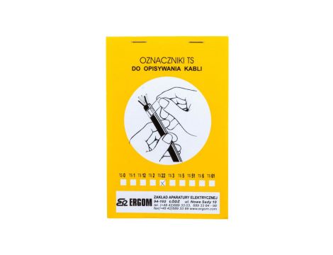 Oznacznik do opisywania ręcznego TS 22 biały E04ZP-02010101000 /280szt./