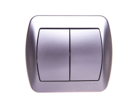 Simon Akord Łącznik schodowy podwójny aluminium metalizowane AW6/2/26