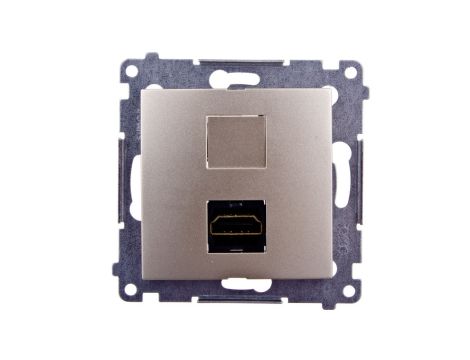 Simon 54 Gniazdo HDMI metalizowane złoty mat DGHDMI.01/44