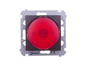Simon 54 Sygnalizator świetlny LED czerwone światło brąz mat DSS2.01/46