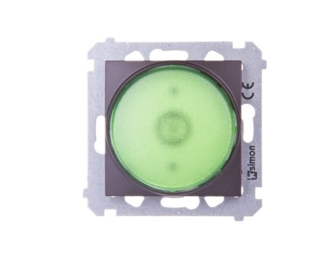 Simon 54 Sygnalizator świetlny LED zielone światło brąz mat DSS3.01/46