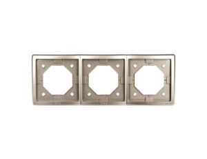 Simon Basic Standard Ramka bryzgoszczelna potrójna IP44 z uszczelką satynowa BMR3B/29