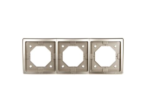 Simon Basic Standard Ramka bryzgoszczelna potrójna IP44 z uszczelką satynowa BMR3B/29