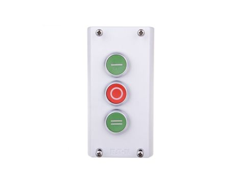 Kaseta sterownicza 3-otworowa z przyciskami zielony/czerwony/zielony IP65 M22-I3-M1 216532