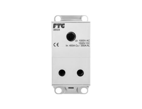 Blok rozdzielczy AL CU 1-potencjałowy 350A we 1x95-240mm wy 2x50-120mm2 szary AUX38504
