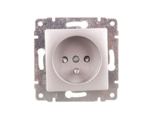 VENA Gniazdo pojedyncze z/u z przesłonami aluminium 514034