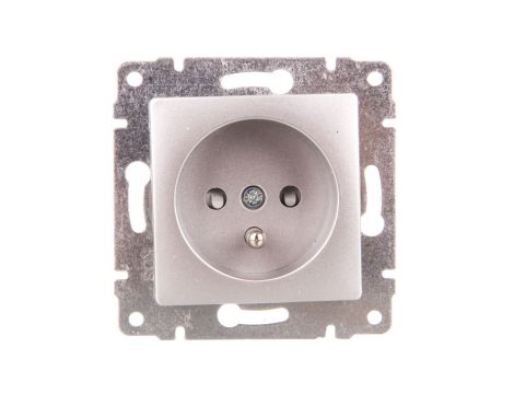 VENA Gniazdo pojedyncze z/u z przesłonami aluminium 514034