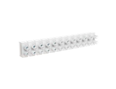 Listwa zaciskowa gwintowa 12-torowa 10mm2 poliamidowa PA66 z podkładką biała 89094110