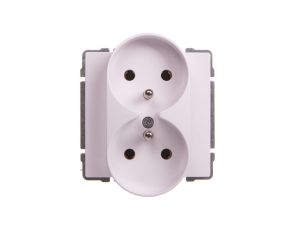KOS66 Gniazdo podwójne z/u białe 660449