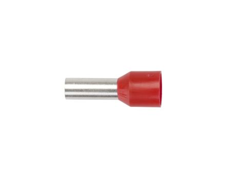 Końcówka tulejkowa izolowana TI 10mm2/12mm czerwona cynowana TI10L12x50 /50szt./