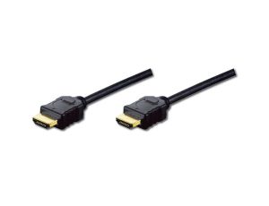 Kabel połączeniowy HDMI Highspeed 1.4 z Eth. GOLD Typ HDMI A/HDMI A, M/M czarny 5m AK-330114-050-S