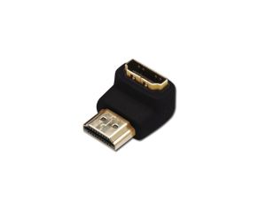 Adapter HDMI Highspeed 2.0 z Eth. kątowy Typ HDMI A/HDMI A, M/Ż czarny AK-330502-000-S AK-330502-000-S