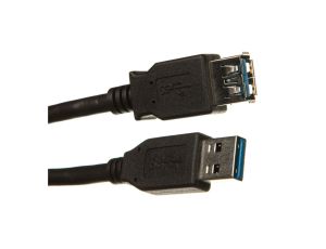 Kabel połączeniowy USB 3.0 Typ USB A/USB A, M/Ż czarny 3m AK-300203-030-S