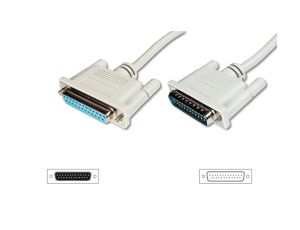 Kabel przedłużający LPT 1:1 Typ DSUB25/DSUB25, M/Ż beżowy 10m AK-610201-100-E
